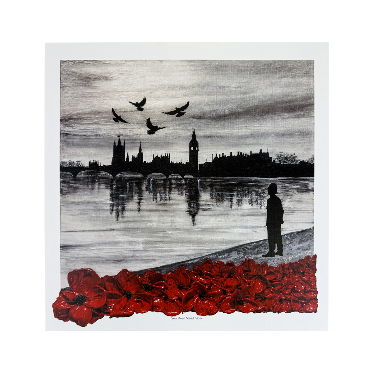 ‘You Don’t Stand Alone’ print – artwork by Jacqueline Hurley, Remembrance artist