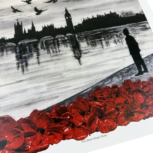 ‘You Don’t Stand Alone’ print – artwork by Jacqueline Hurley, Remembrance artist - Image 2